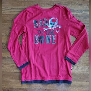 GAP KIDS OUTLET Boys Medium/8 Dark Red "Rad To The Bone" Tee